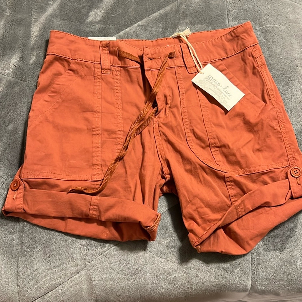 Grace & Lace shorts, size 6. Burnt orange color